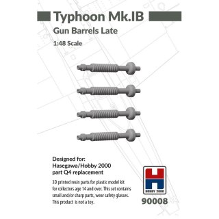 Hobby 2000 90008 Typhoon Mk. IB Gun Barrels Late