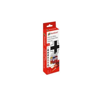 Humbrol DB9065 Acrylic Paint & Brush WWII Axis Military Colours