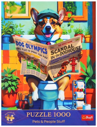 Puzzle 1000el Premium Corgi w toalecie TREFL 12140 TR