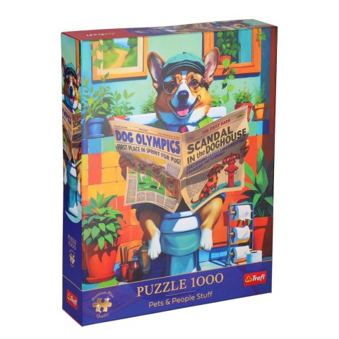 Puzzle 1000el Premium Corgi w toalecie TREFL 12140 TR