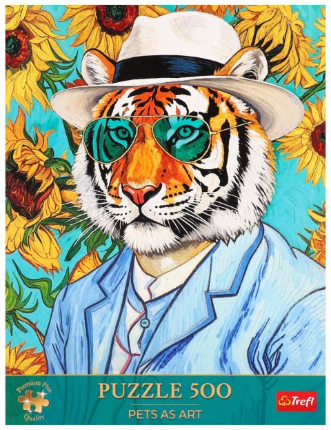 Puzzle 500el Premium Tygrsy i słoneczniki TREFL 37626 TR