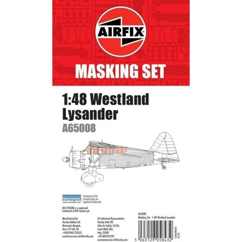 Airfix 65008 Westland Lysander Mk.I / Mk.III - Masking Set 1:48