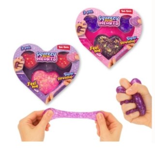 FUN Gniotki serduszka Sugar Glitter 4,5 6,5 cm, 3 szt., 2 wzory