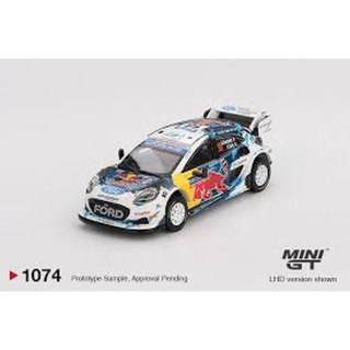 MINI GT 01074-BL FORD PUMA RALLY 1 #16 A.Fourmaux M- SPORT WRT 3rd Rally Finland 2024 Blister