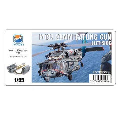 Zimi Model Toucan 3D008 M197 20 mm Gatling Gun Left Side (for Knighthawk MH-60S)