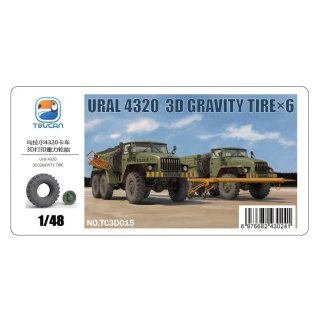Zimi Model Toucan 3D015 URAL 4320 3D Gravity Tire (6 pcs)