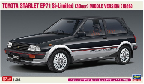 Hasegawa 20425 Toyota Starlet EP71 Si-Limited Middle Version 1986 1/24