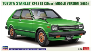 Hasegawa 20761 Toyota Starlet KP61 SE (3Door) Middle Version (1980) 1/24
