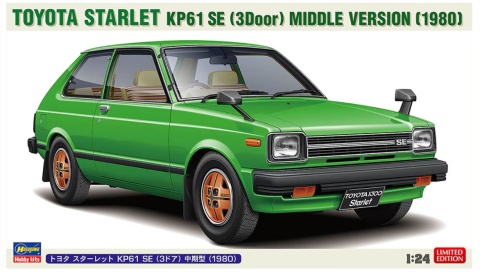 Hasegawa 20761 Toyota Starlet KP61 SE (3Door) Middle Version (1980) 1/24