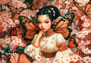 Puzzle 1000 el. Butterfly Princess CASTORLAND C-105441