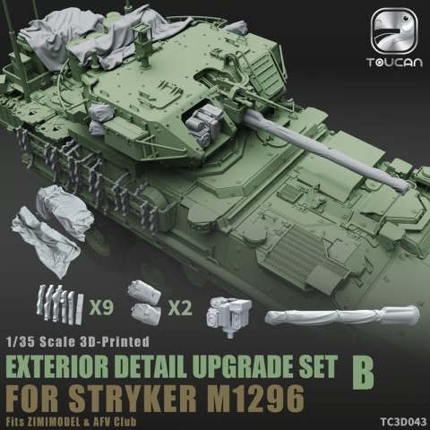 Zimi Model Toucan TC3D043 3D Printed Exterior Detail Upgrade Set B for Stryker M1296