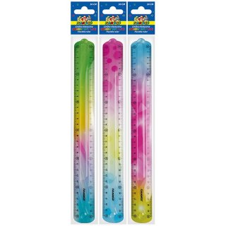 Elastyczna linijka w tęczowych barwach 30 cm FLAMINGO