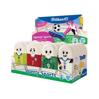 Gumka do ścierania PELIKAN SQUEEZY SPORTS display 16 szt.