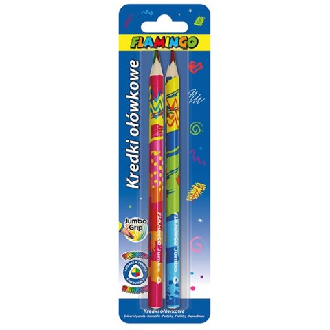 Kredki ołówkowe z tęczowymi ryskami FLAMINGO