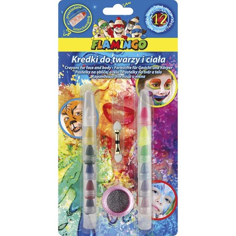 Kredki segmentowe do malowania twarzy i ciała FLAMINGO