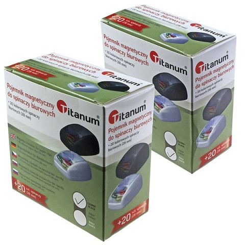 Pojemnik magnetyczny do spinaczy biurowych TITANUM