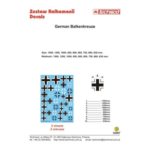 Techmod 32067 Ger. Balkenkreutz