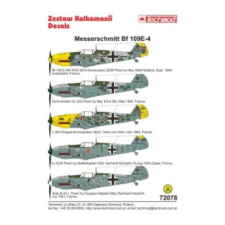 Techmod 72078 Messerschmitt Bf-109E-4