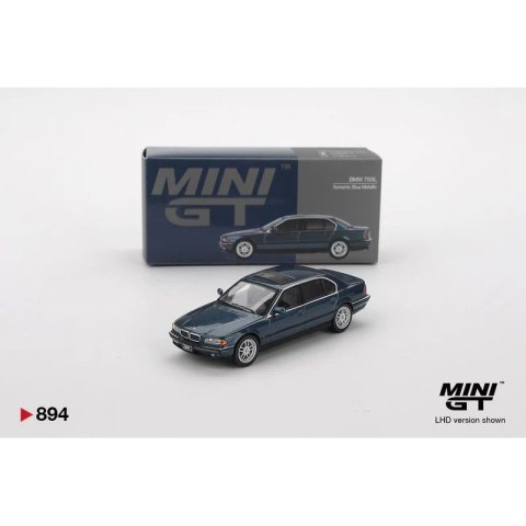 MINI GT 00894-L BMW 750 IL (E38) 1998 Sorrento Blue Metallic