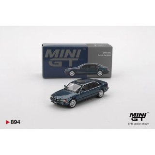 MINI GT 00894-L BMW 750 IL (E38) 1998 Sorrento Blue Metallic