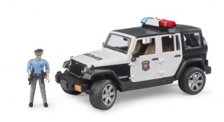 Jeep Wrangler Unlimited Rubicon policyjny z figurką policjanta BRUDER BR-02526