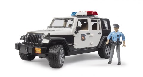 Jeep Wrangler Unlimited Rubicon policyjny z figurką policjanta BRUDER BR-02526