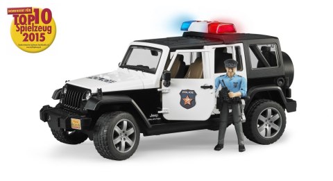 Jeep Wrangler Unlimited Rubicon policyjny z figurką policjanta BRUDER BR-02526