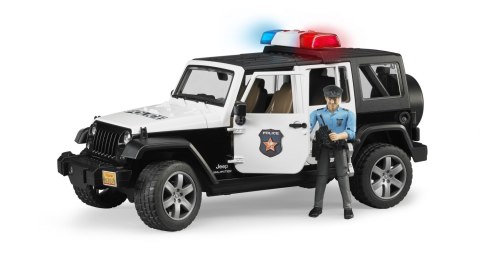 Jeep Wrangler Unlimited Rubicon policyjny z figurką policjanta BRUDER BR-02526