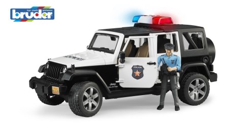 Jeep Wrangler Unlimited Rubicon policyjny z figurką policjanta BRUDER BR-02526