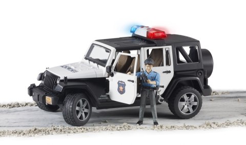 Jeep Wrangler Unlimited Rubicon policyjny z figurką policjanta BRUDER BR-02526