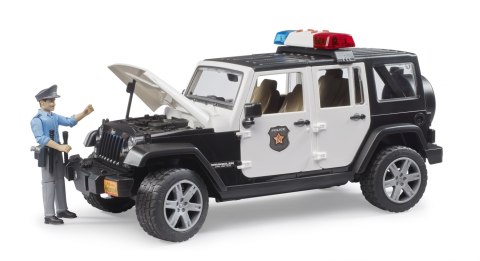 Jeep Wrangler Unlimited Rubicon policyjny z figurką policjanta BRUDER BR-02526