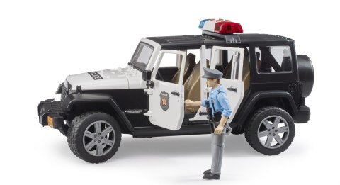 Jeep Wrangler Unlimited Rubicon policyjny z figurką policjanta BRUDER BR-02526