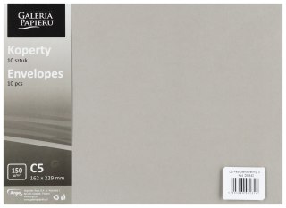 Koperta C5 nie klejona srebrna perłowa op.10 szt. Galeria Papieru ARGO 280640 GAL