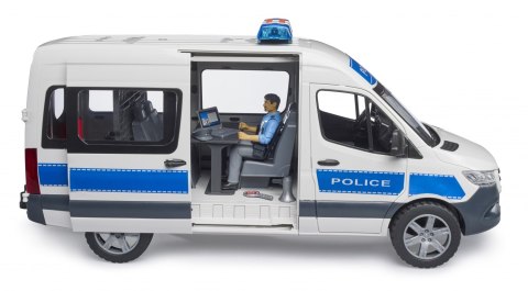 MB Sprinter policyjny z figurką policjanta i z modułem światło/dźwięk BRUDER BR-02683