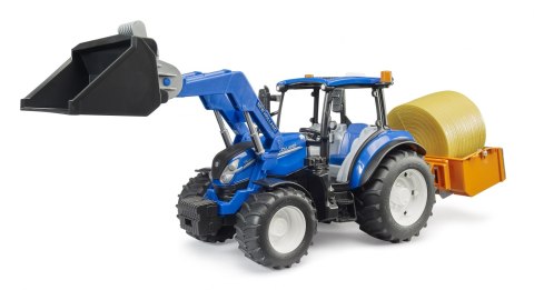New Holland T5.120 z ładowaczem czołowym, wywrotką i widłami BRUDER BR-02187