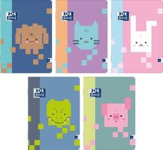 Zeszyt OXFORD ZOO BLOCKS A5 16 kartek kratka
