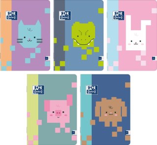 Zeszyt OXFORD ZOO BLOCKS A5 16 kartek linia podwójna kolorowa