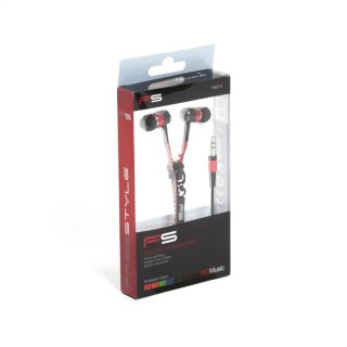 FREESTYLE ZIP EARPHONES + MIC SŁUCHAWKI DOUSZNE Z MIKROFONEM ZIP RED [41802] TE