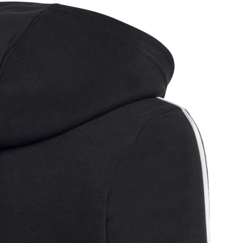 Bluza dla dzieci adidas Essentials 3-Stripes Fleece Full-Zip Hoodie czarna HR6331 Bluza dla dzieci adidas Essentials 3-Stripes Fleece Full-Zip Hoodie czarna HR6331