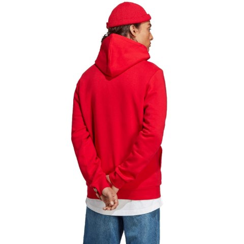 Bluza męska adidas Essentials Fleece Hoodie czerwona H47018 Bluza męska adidas Essentials Fleece Hoodie czerwona H47018