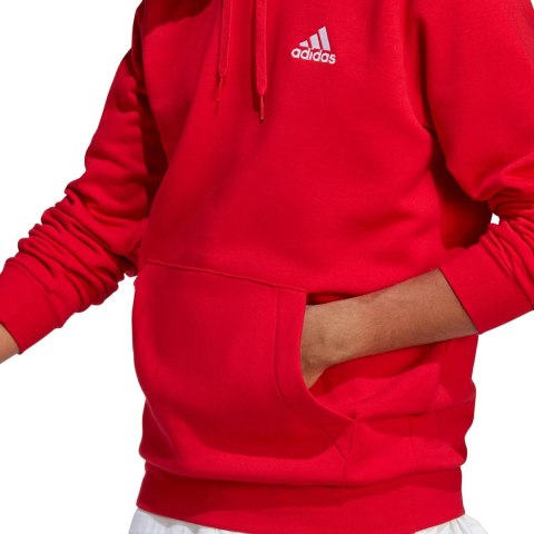 Bluza męska adidas Essentials Fleece Hoodie czerwona H47018 Bluza męska adidas Essentials Fleece Hoodie czerwona H47018