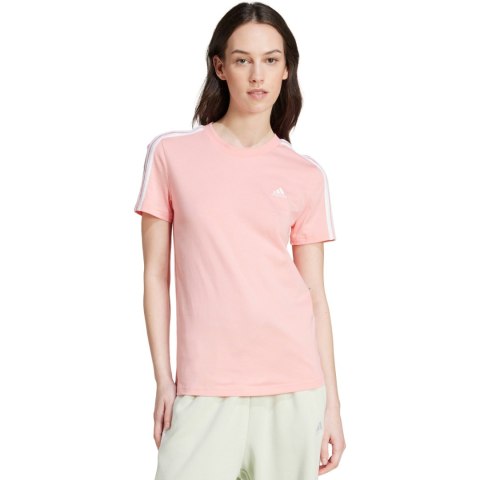 Koszulka damska adidas Essentials Slim 3-Stripes Tee różowa IY4200 Koszulka damska adidas Essentials Slim 3-Stripes Tee różowa IY4200