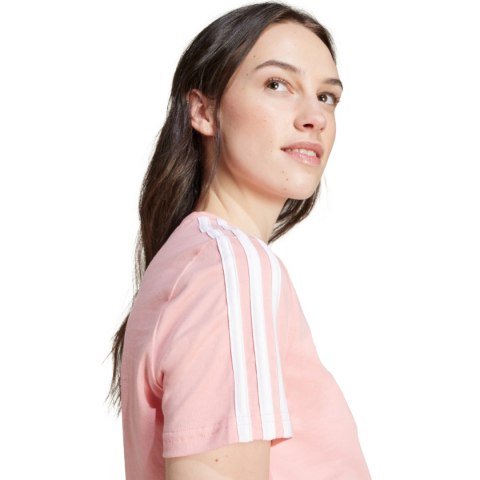 Koszulka damska adidas Essentials Slim 3-Stripes Tee różowa IY4200 Koszulka damska adidas Essentials Slim 3-Stripes Tee różowa IY4200