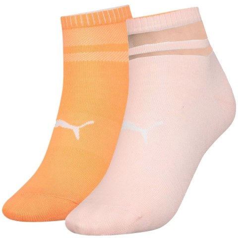 Skarpety damskie Puma Short Sock Structure 2 pary brzoskwiniowe, pomarańczowe 907621 01 Skarpety damskie Puma Short Sock Structure 2 pary brzoskwiniowe, pomarańczowe 907621 01