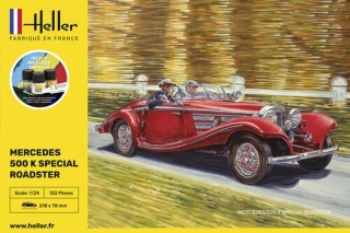 Heller 56710 Starter Kit - Mercedes 500K Special Roadster 1:24