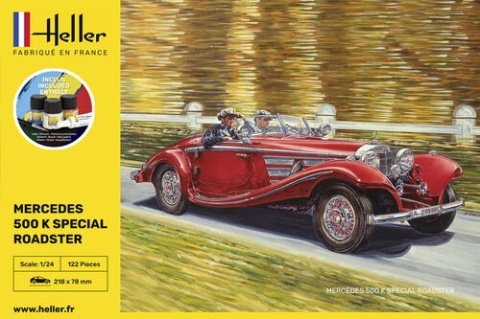 Heller 56710 Starter Kit - Mercedes 500K Special Roadster 1:24