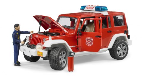 Jeep Wrangler Unlimited Rubicon straż pożarna z figurką strażaka i z modułem 02802 BRUDER BR-02528