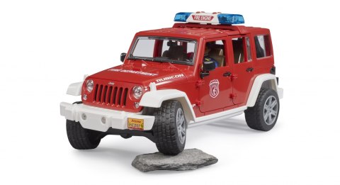 Jeep Wrangler Unlimited Rubicon straż pożarna z figurką strażaka i z modułem 02802 BRUDER BR-02528