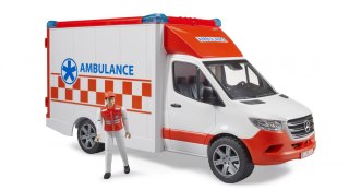 MB Sprinter Ambulans z figurką ratownika medycznego i modułem światło dźwięk BRUDER BR-02676