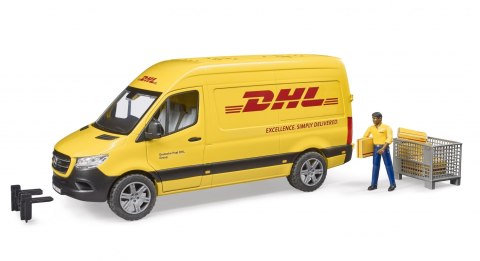 MB Sprinter DHL z figurką kuriera i z akcesoriami BRUDER BR-02671